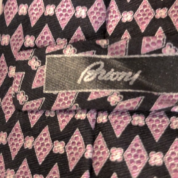 Brioni Tie-Purple & Black - Picture 5 of 7